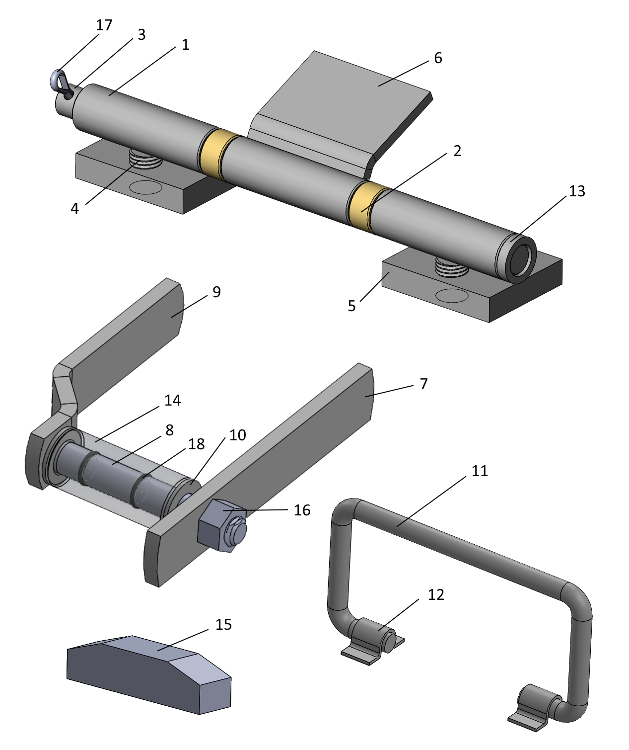 צירים וסגרים לפתח מילוט – הרכבה