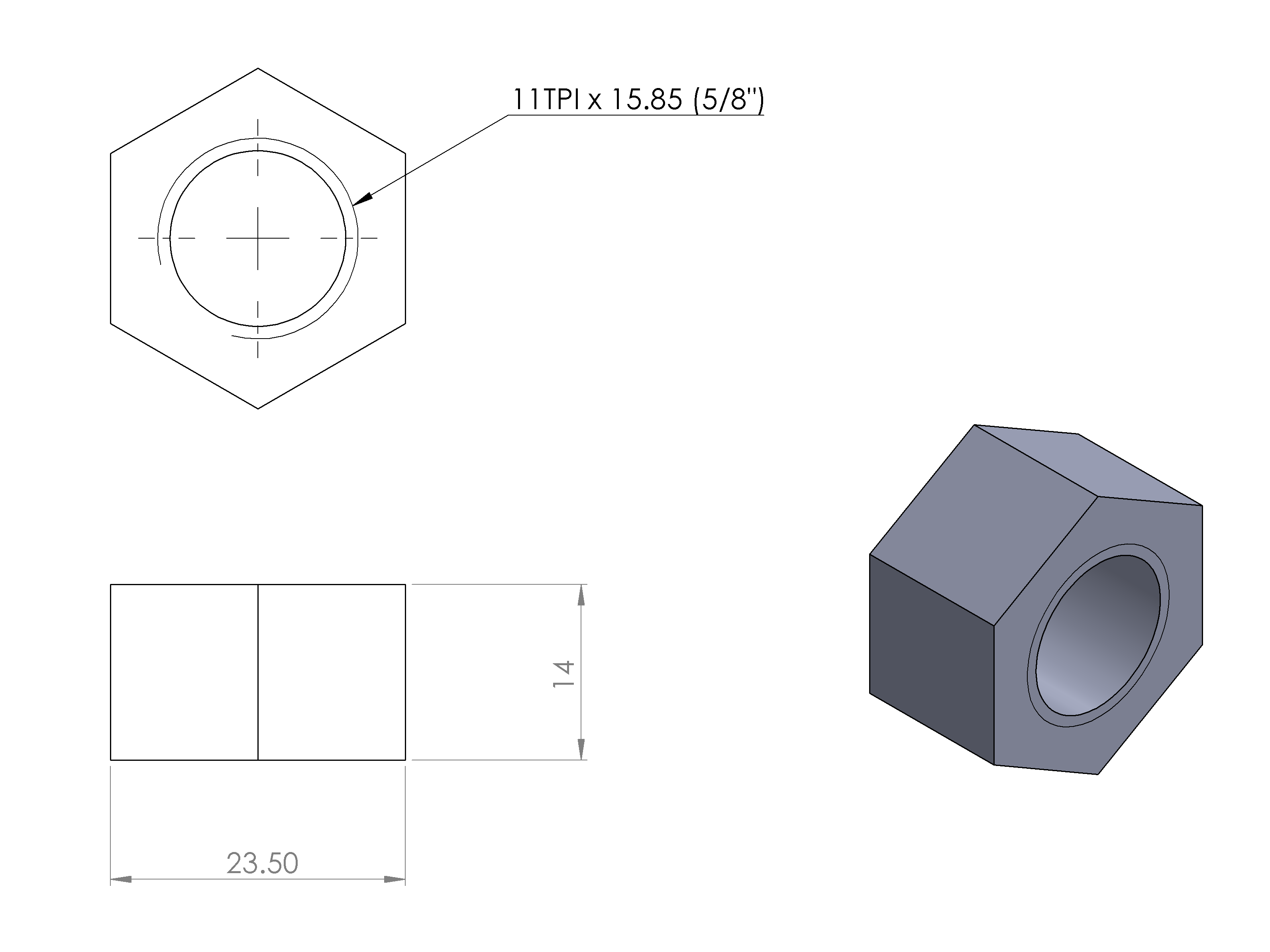 שרטוט חלק P16 – פתח מילוט
