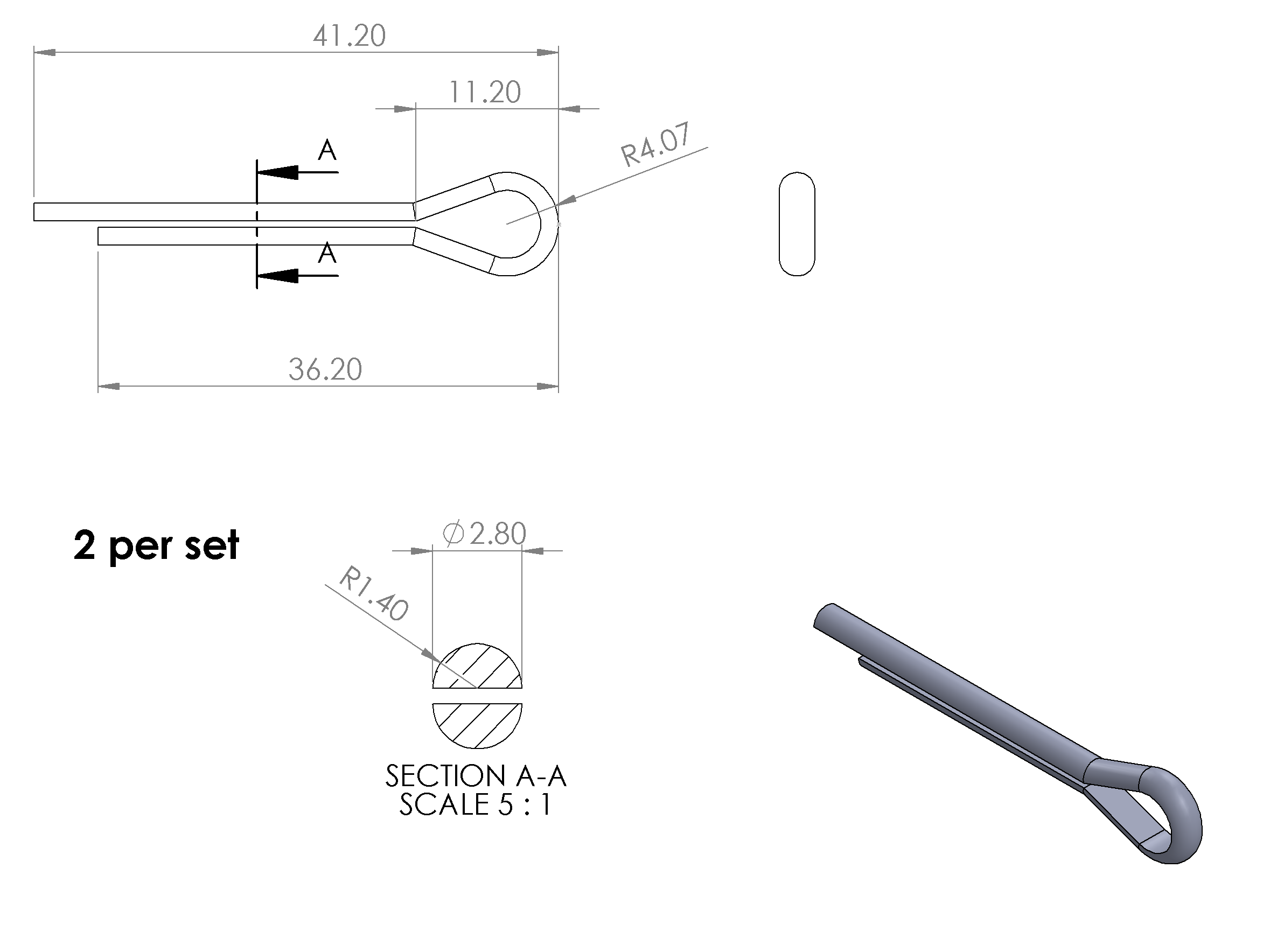 שרטוט חלק P17 – פתח מילוט
