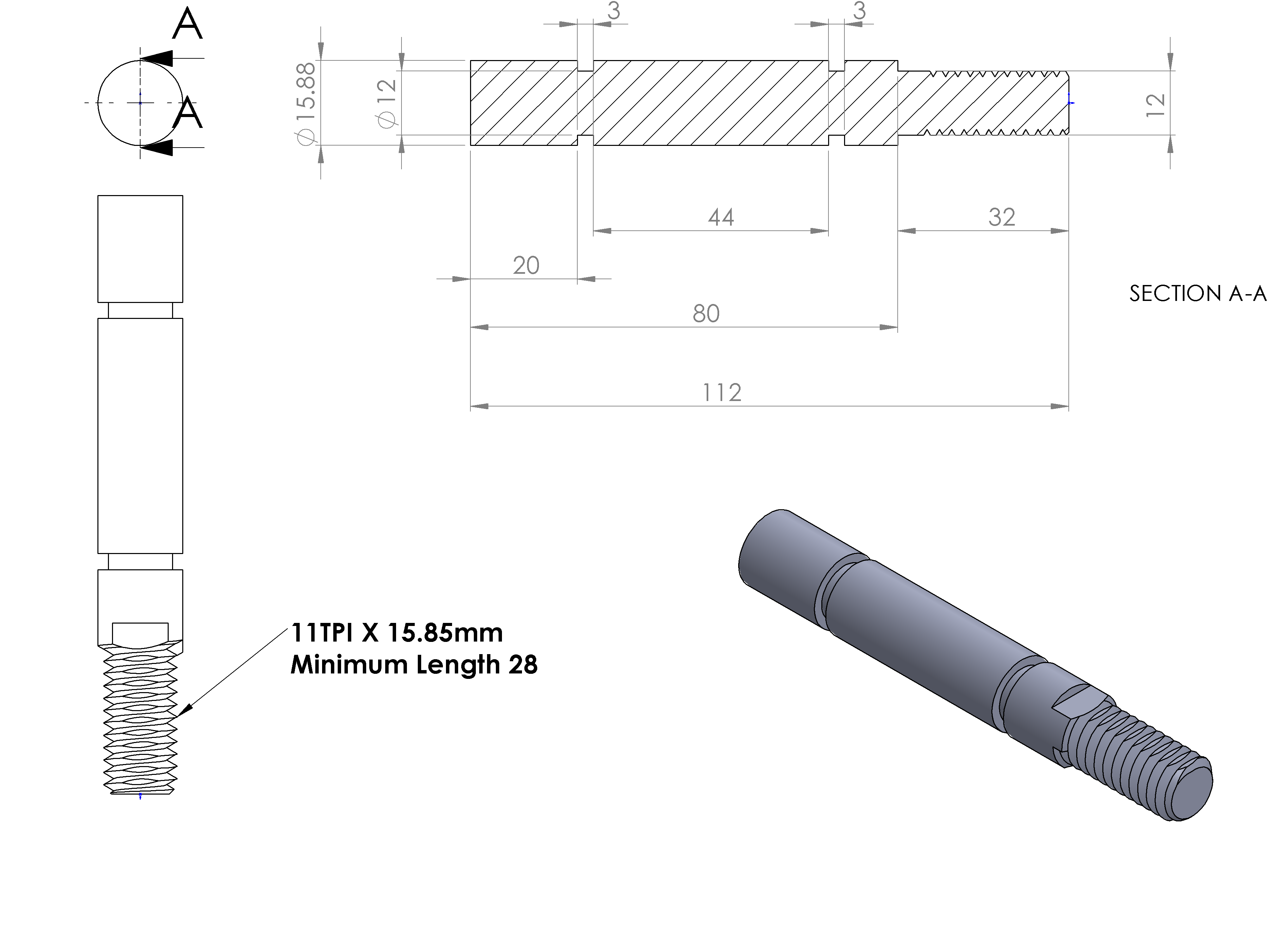 שרטוט חלק P8 – פתח מילוט