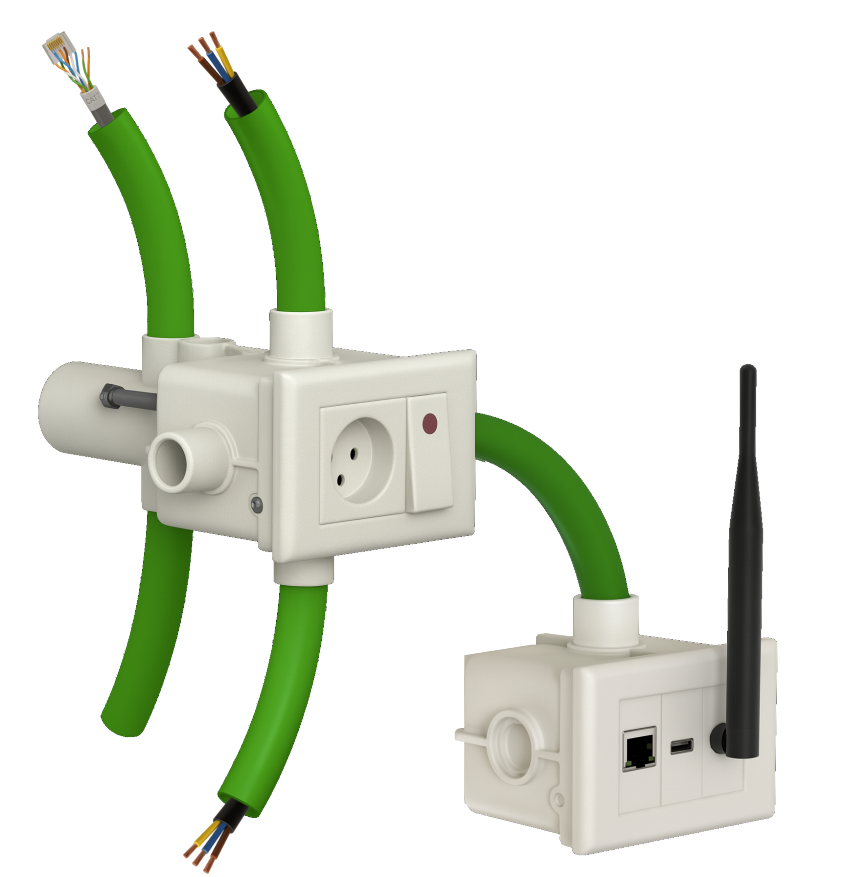 דוגמת חיבורים – כבלים וחשמל