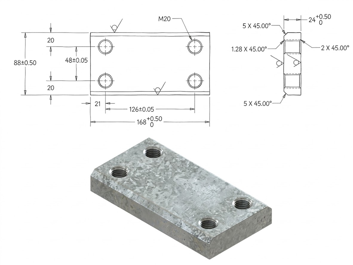 חלק P1 (דלת הדף רסיסים מחוזקת)