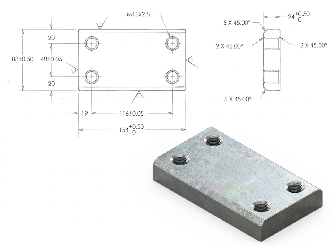 חלק P1 (דלת מוסדית 25ממ)