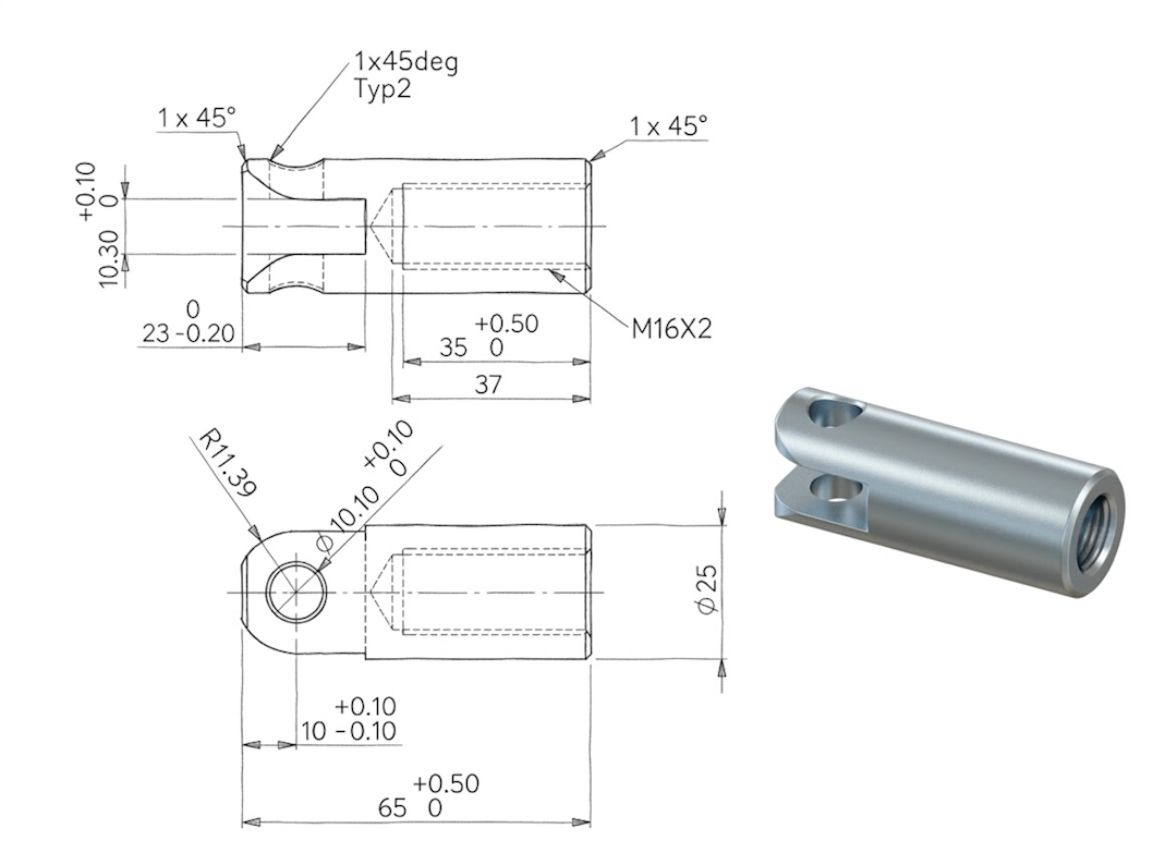 חלק P13 (דלת מוסדית 25ממ)