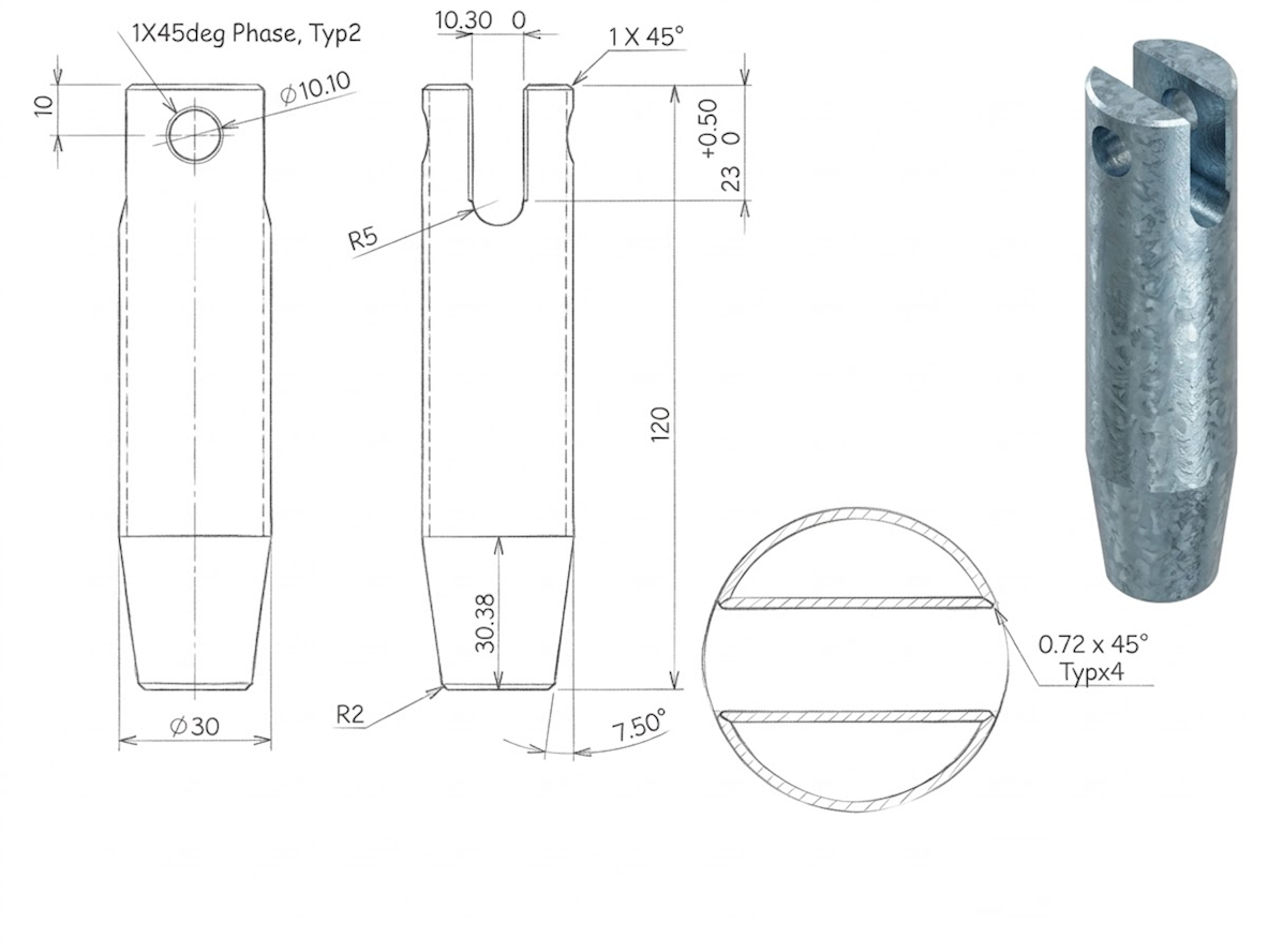 חלק P24 (דלת מוסדית 25ממ)
