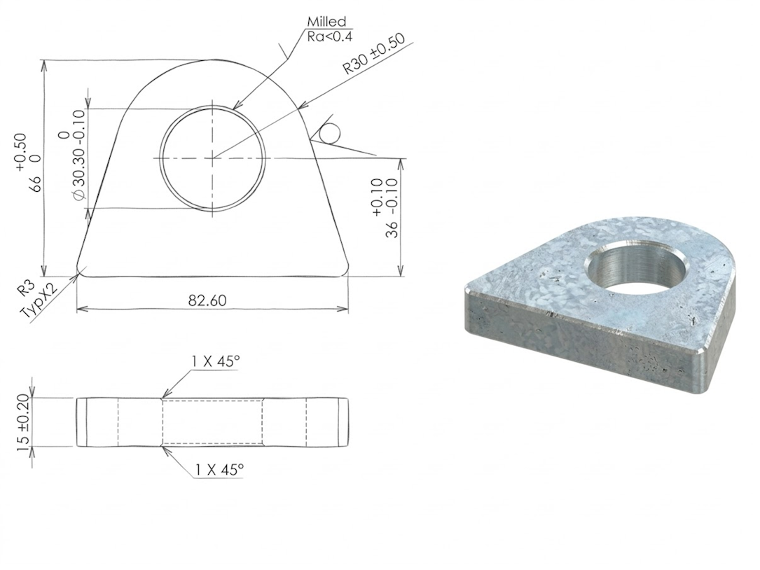 חלק P4 (דלת מוסדית 25ממ)