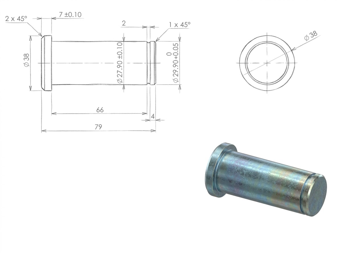 חלק P5 (דלת מוסדית 25ממ)