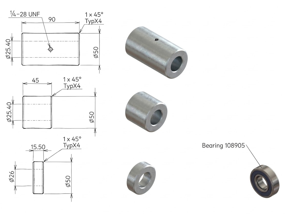 מאריך 5סמ לקיר בטון