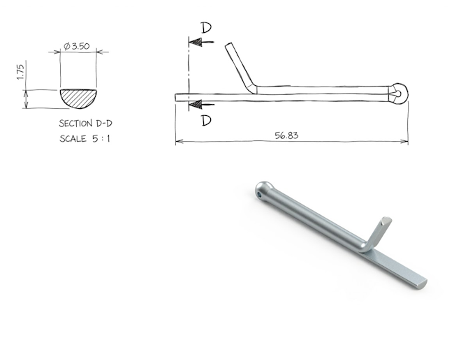 מאריך 5סמ לקיר בטון